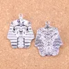 20st antika silverbronspläterade egyptiska kung tutkhamen charms hänge diy halsband armband armband fynd 36 28mm216c