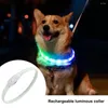 Obroże dla psów na każdą pogodę kołnierza dla zwierząt deszczowych LED Regulowany rozmiar migające tryby dla psów do zabezpieczenia bezpieczeństwa