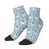 Men's Socks Floral Pattern Ankle Male Mens Women Autumn Stockings Polyester