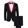Jacka+Pants Black Casual Busin Men Suits For Wedding Suits Man Tuxedos Slim Fit Shawl Lapel Terno Masculino Best Man 46PE#