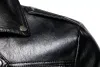 2023 Autumn New Large Men's Polo Collar Men's Motorcycle Leather Coat PU Fi Leather Jacket Coat c8FT#