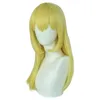 Party Supplies Irvine Wigs Anime vuxna kvinnor rollplay gult långt rakt hår mashle magiska muskler cosplay kostym tillbehör