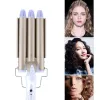 Irons Kemei Professional Wave Hair Curling Iron Wand Ceramic Triple Barrel Hair Curler Roller Corrugation Hair Waver Styling Tools