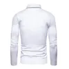 HDDHDHH Märke våren och hösten 2023 NY FI ELK PRINT POLO Slim Ctrast Golf Top LG Sleeve T-shirt E9SM#
