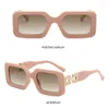 Óculos ao ar livre moda proteção UV 90s óculos sol retângulo tons óculos de sol pretos para mulheres