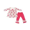 Clothing Sets Fashion Girls Valentine's Day Baby Rompers Flower Heart Print Bummies Boutique Boys Valentines Outfits