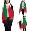 Écharpes Drapeau des Palestines Châle Wraps Pour Femmes Hiver Longue Écharpe Douce Palestinienne Gaza Arabe Pashminas Gland