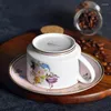 Filiżanki spodki British Bone China popołudniowa filiżanka herbaty naczynie na danie na danie domowe w kuchni ceramiczne wysokiej jakości zastawa stołowa wykwintne pudełko na prezent