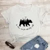 Women's T Shirts Be Brave Run Free And Stay Wild T-shirt Aesthetic Summer Graphic Adventure Tops Tees Casual Women Short Sleeve Camping