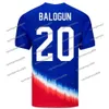 2024 Pulisic USASサッカージャージReyna Aaronson Weah Acosta McKennie 24 25 Maillot de Futol Ferreira Dest Morgan us a Football Shirt Rapinoe dunn