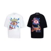 SS Zomer Nieuwe Mode Truth Eye Print Hoge kwaliteit Casual Ronde Hals Korte Mouw Paar Tee