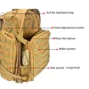 Couvre le sac à dos tactique Molle Rush 12 24 72 sac de randonnée quotidien en plein air sac à dos en nylon sac à dos militaire pour la chasse en plein air