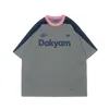 Skarv coolmax tyg män kvinnor tee andningsbara och bekväma blockcore kort ärm sport tröja polyester sommar unisex designer brev tryck t shirt