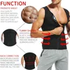 Men Abdomen Reducer Body Shaper Promote Sweat Sauna Vest Fitness Waist Trainer Belly Slimming Shapewear Fat Corset Top 240306