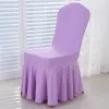 Funda blanca para silla de spandex para banquete de bodas LL