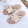 Slippers Slippers Zomer Fasion Vrouwen Bloem Platte Slippers Sandalen Dames Boo Stijl Open Teen Soes Casual Antislip Slides H240326E6SU