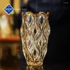 Vases Czech Imported Bohemian Crystal Glass Gold Table Home Decoration Light Luxury Vase