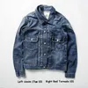 Czerwony tornado 101 Jean Jacket Uszkodzony ciemny w 14oz Blue Sevledge Denim Trucker Jkt N4d9#