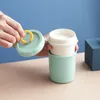 Mini Japon Plastik Su Şişesi Çift Katmanlı Çorba Süt Kupası Mikrodalgada Termos Kahvaltı Vakum Şenlikleri 300ml Konteyner