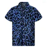 Men's Casual Shirts Colorful Leopard Hawaiian For Men Clothing 3D Print Aloha Beach Button Shirt Summer Short Sleeve Street Tops Lapel