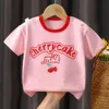 T-shirt en pur coton pour enfants, vêtements d'été pour garçons, bébés, filles de dessin animé, haut coréen à manches courtes, vêtements pour enfants, nouvelle collection 2023