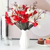 装飾的な花人工シルクブーケマグノリア植物5フォーク20ヘッドウェディングホームリビングルーム装飾誕生日プレゼントのための花