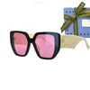 occhiali da sole firmati di lusso da donna uomo famoso marchio 0956 stile OEM ODM occhiali da sole lente rosa uv400 lenti protettive cornice quadrata popolare occhiali retrò in VETRO
