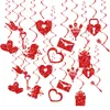 Decorazione per feste 11 pezzi Stelle filanti per San Valentino Angelo Cupido Serratura e chiave Banner Cuori d'amore Decorazioni per la casa Forniture Fai da te