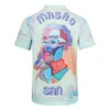 Polo Casa Blanca Mens T Shirt Trendy Unisex Beach Style Floral Shirt Set Ro43