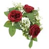 Decorative Flowers Wreath Rings For Pillars Sprung Artificial Leaf Flower Wreaths Silk Tabletop Centerpieces Tables Decor