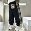 Trousers Cotton Boy Cargo Pants Children Casual Black Sweatpants Three-dimensional High Visibility Sports Children's Clothing 2024