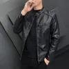 Mannelijke Bovenkleding 2023 Mannen Leren Jasje Mannen Slim Fit Blazer Jas Mannen Fi Leren Jas Streetwear Casual Biker jassen S8iP #