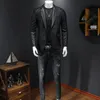 2023 New Trend Slim Fit Leather Coat Suit Men's Single Butt Leather Coat Casual Small Suit Men's Korean Popular Jacket Trend l5jw#