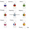 Key Rings Football Bottle Opener Chains With Country Flags Keyrings Beer Souvenir Spanien Ryssland Tyskland Soccer Fans Keychains smycken DHQBC