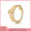 Designer Pandoras Ring Panjiadora Gold plaqué brillant Ring Color Corolla Butflies brillantes Ring Ring Romantic Pair of Love