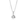 1CT Simple Fashion Diamond Pendant Söt Söta smycken 925 Sterling Silver Soltaire White 5A Cubic Zircon Gemstones Party Beach Women Clavicel Necklace Gift