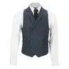 Gilet de costume pour hommes Tweed Wool Slim Fit Jacket Retro Sleevel Steampunk Gilet pour garder au chaud 33y0 #