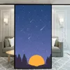 Window Stickers Privacy Windows Film Decorative Beautiful Night Sky Stained No Glue Static Cling Frosted Tint