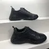 Casual Shoes 2024 Arrival Fashion Crocodile Skin Causal Men Male Genuine Leather Sneaker Pdd131