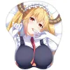 Kuddar genshin påverkan 3d mus dyna med handledsstör stereo mousepad anime xiao zhongli ganyu silikon skydd pad dator spel musmatta