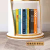 Decorative Plates Rotating Shelf Floor Standing Bookshelf Minimalist Style For Children