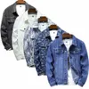 Blue Denim Jacket Men's One-Breasted Lapel JENMETS Black Grey Fi Fi Casual Płaszcz Sprężyna i jesienna męska kotitka