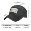 Casquettes de baseball Chapeau de cowboy de fleurs sauvages colorées Enfants Noir Western Anniversaire Designer Homme Femme