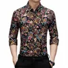 frs bedruckte Fiable Herren-Paisley-Hemden, Bandana, stilvolle Bluse, große Größe, Kleidung, 2023 Trends, Top, Partykleidung, Schmetterling R5OU #