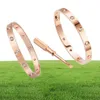 Fabricante de qualidade Bracelete de parafuso de amor 50 pulseiras de designer 10 diamantes Bangle Jóias de luxo Mulheres de titânio liga de aço Gold5608950