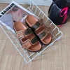 Feel Sandals Designer Women Men FF Baguette Sandals Fashion Luxury Double Strap Flat Slippers Size35-45