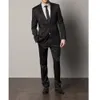 garnitury dla mężczyzn Black Terno Blazer Drogloomsmen Single Bered Notched Lape Pants Dwuczęściowe Slim Fit Formal Prom K5cq#