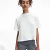 T-shirt da donna morbida allentata in cotone 100% con stampa personalizzata, design alla moda per donna, prezzo economico, sfuso personalizzato