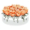 Wazony centralny stół jadalny aranżacje kwiatowe przezroczyste akrylowe kwiaty okrągłe przezroczyste z 12 otworami dekoracyjna ślubna