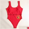 Maillots de bain pour femmes Bfustyle American Baywatch Le même maillot de bain une pièce femme femme Y Party rouge maillot de bain baigneur plus taille Drop Del Otr2E